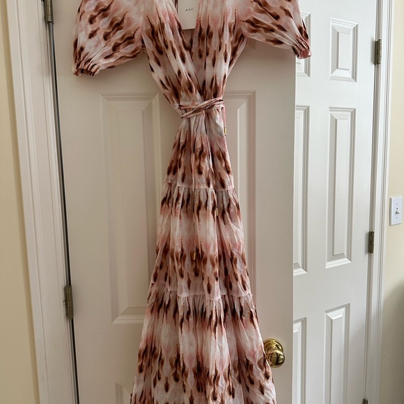 A.L.C Mischa Tie Dye Ruffle Hem midi dress - Picture 5 of 7